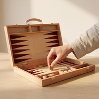 Backgammon Ankara - Coffret Bois de Hêtre Naturel — en jeu