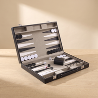 Backgammon Milano - Mallette Simili Cuir Noir — packshot