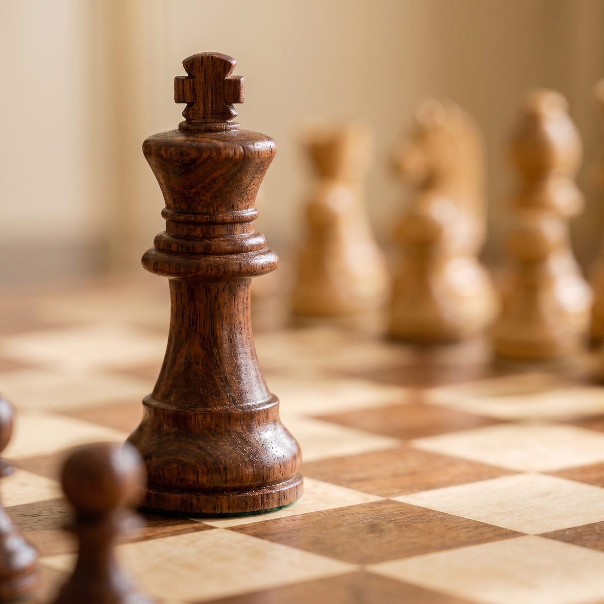 Jeu d'échecs avec tiroir en bois d'Érable — detail