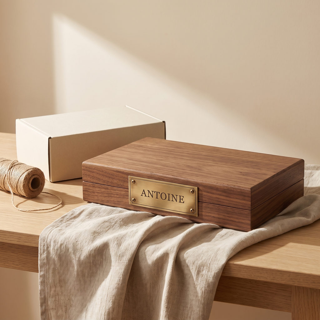 Gravure personnalisée — coffret cadeau